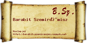 Barabit Szemirámisz névjegykártya